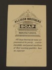Usa Miss Liberty Patriotic Loyal Soap Advertising  Trade Card Allison Bros