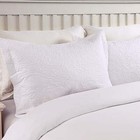 2pcs Embroidered Queen Decorative Microfiber Pillow Shams Set Standard Size