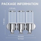 3 In 1 Chamber Wall Mounted Shower Pump Dispenser For Shampoo And Conditioner