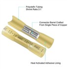 12-10 Gauge Heat Shrink Crimp Terminals Wire Butt Connectors Yellow 100 200pcs