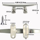 5 Inch Boat Cleat Open Base Flat Top Boat Dock Cleat 316 S s Rope Cleat W  Bolts