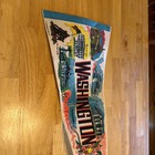 Washington Dc Vintage Travel Souvenir 12  X 30  Pennant With National Monuments