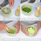 New Matcha Tea Set Ceramic Bowl Bamboo Whisk Kit Traditional Gift Tools