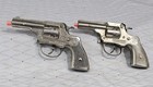 Set Of 2 Vtg Hubley Red Star Trooper Toy Cap Guns Pistols Clean Working Great