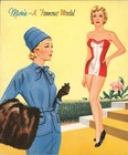 Vintage Uncut 1950s Career Girls Paper Dolls  pretty Laser Reproduction Lop No1 