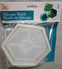 Mod Podge White Silicone Coaster Molds 3pc Circle Square Hexagon Set