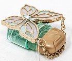 Bath   Body Works Pocketbac Hand Sanitizer Gel Holder Butterfly Clip Gold Chain