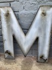 Vintage 18  Red Porcelain Enamel Metal Advertising Sign Letter R I N A G M I Z
