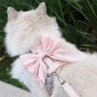 Adjustable Cat Harness Leash Set Cute Bowknot Pet Vest For Kitten Puppy Rabbit