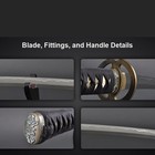 Sharp Battle Ready Musashi Katana Sword 1045 Carbon Steel Full Tang