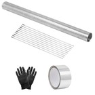 Universal Exhaust Flex Pipelength 304 Stainless Steel 1 25  1 1 4   Id X 16 5 