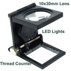 10x 30mm Foldable Lighted Magnifier   Loupe Jewelry Photo Sewing Thread Counter