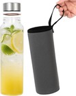 32oz Borosilicate Glass Water Bottle With Sleeve  1l Leak Proof Reusable Bottle