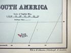 South America - Original 1895 Map By W   A k  Johnston  Antique