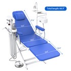 Azdent Dental Portable Mobile Folding Chair Led Exam Light Air Turbine Unit