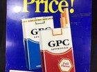Vintage 1993 Embossed Metal Gpc Approved Cigarette Advertising Sign