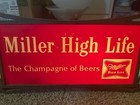 Vintage Miller High Life Beer Light Up - Lit Sign Miller Brg Co Milwaukee Wi