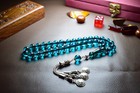 Turquoise --- Original Amber Bakelite Muslim Prayer Beads Tasbih Misbaha Rosary