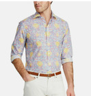 Ralph Lauren Purple Label Men   s Paisley Print Button Down Sport Dress Shirt New