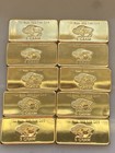 Lot Of 10 - 5 Gram 100 Millls Gold Buffalo Bullion Bars  999 Fine