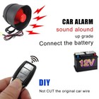 Car Security System Horn Siren Alarm With 2 Rc Controls Anti-theft Alarm System