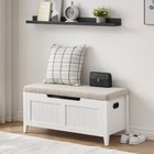 Flip-top Shoe Bench Storage Seat Cushion Ottoman For Bedroom Hallway Entryway