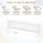 71  Toddler Foldable Bed Rail W  Adjustable Safety Strap  Bedrail Guard