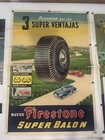 1950 Firestone Tires Advertisement Original Poster  spanish 