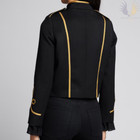 Women s Black Military Jacket   Gothic Wool Coat   Stylish Naval Blazer Uk