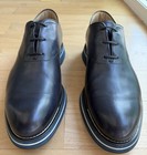 Berluti Men s Blue Leather Derby Dress Shoes Lace-up Round Toe Us 12 Std