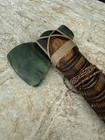 Jade And Carved Wood Maori Patiti With Paua Inlay