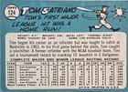 1965 Topps Tom Satriano Auto Card  124 California Angels Vintage Baseball Signed