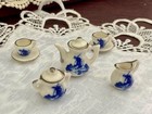 Delft Windmill  Porcelain Dollhouse  Miniature Tea Set