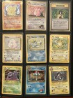 Vintage Pokemon Card Binder Lot Of 18 Cards  Holos  Charizard    More 