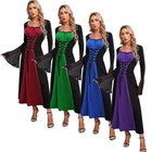 Womens Medieval Princess Dress Gown Renaissance Retro Costume Lace-up Cosplay