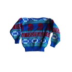 Vintage 80s Popsicle Kids Boy Sweatshirt Crewneck Knit Football Print Size 3t