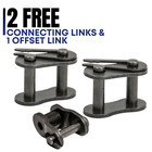 Jeremywell  40 Roller Chain 3ft With 2 Connecting Links And 1 Offset Link