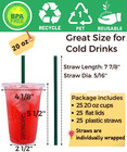 Aatriet 20 Oz Clear Plastic Cups With Lids And Straws  Disposable Coffee Cups 25