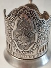 Space Rocket Soviet Tea Glass Cup Holder Kolchugino Glass Coaster Vintage 