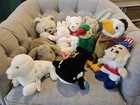 10 Random Vintage Aa Plush  Dakin  Gund  And Others 