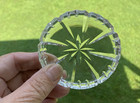 Waterford Crystal Coaster Set Of 7 Drink Glass Star Faceted Signed Trinket 3 