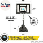Swimming Pool Basketball Hoop Poolside Above Ground Games For Family - Backboard