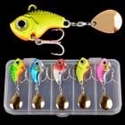 5pcs Metal Jig Vib Blade Fishing Lures Spinner Crankbaits Trout Bass Bait Tackle