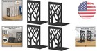Versatile Tree Design Metal Bookends - Beautiful 4-piece Set For Home   Office