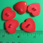  5  Valentine s Day Heart-shape 7 8  Red Plastic Shank Novelty Buttons-c812