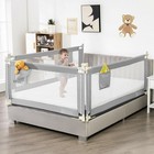 57  Bed Rails For Toddlers Vertical Lifting Baby Bed Rail Guard With Lock Grey