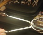 Vintage Sterling Silver Cohr Tongs Denmark Sugar Cube Olive Ice Grabber Art Deco