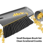 Lumkew Small Broom And Dustpan Set  Hand Mini Dust-pan 1 Piece  Gray