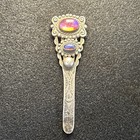    vintage 925 Ss Navajo Native Silver Hair Pin 2 Opal Dragons Breath 18 G 1930s
