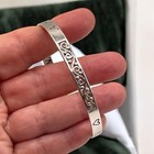 Religious Kmi Bible Verse Prov  17 17 Sterling Silver 925 Bangle Bracelet  8 
